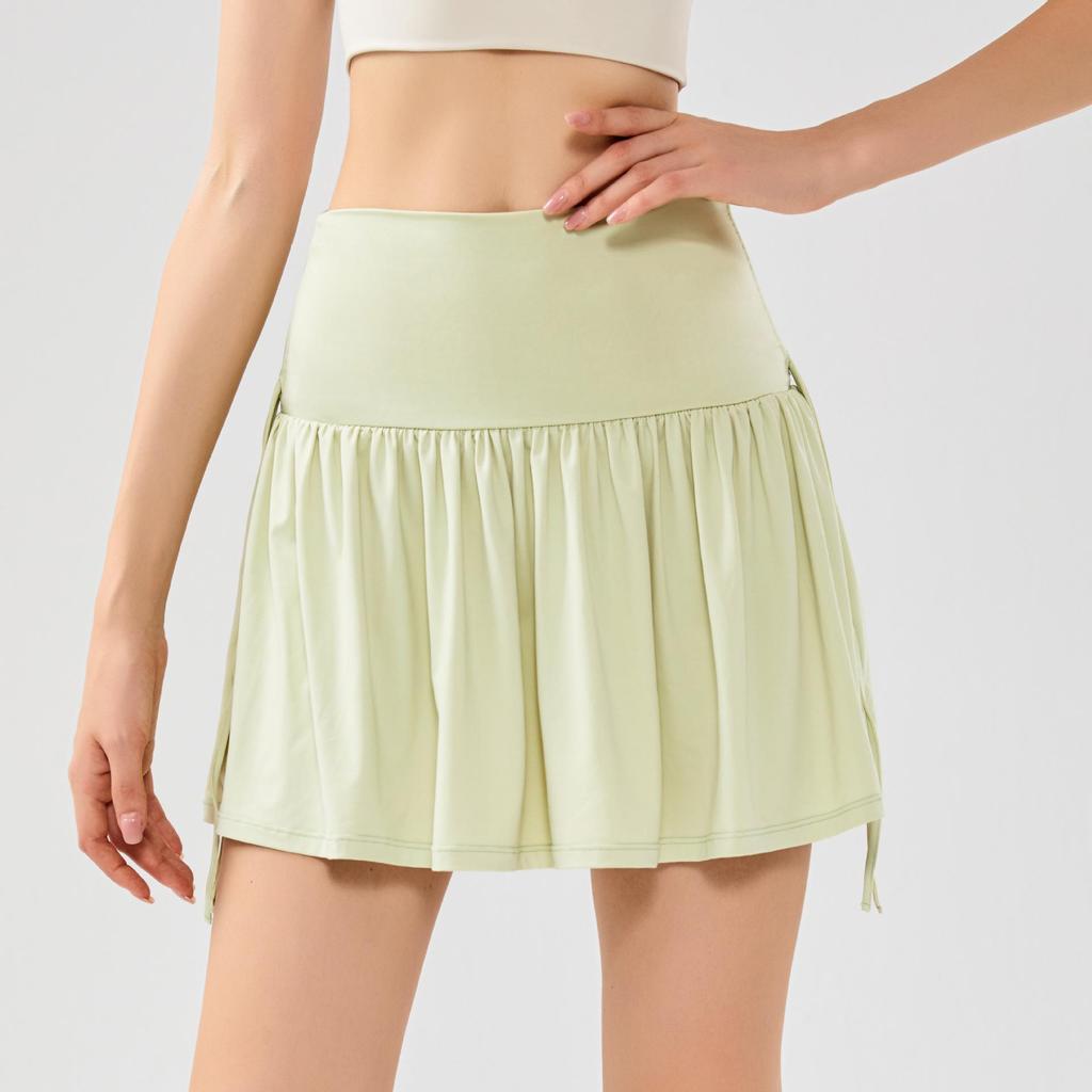 Damska sportowa spódnica szybkoschnąca: Letnia spódniczka sportowa 2 w 1 do biegania, tenisa i jogi z ochroną przed prześwitywaniem i oddychającym designem