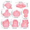 8Pcs/set Halloween Cookie Cutters Pumpkin Ghost Witch Biscuit Mold Cookie Stamps Baking Mold DIY Kitchen Baking Tools