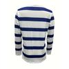 Casual Fashion Holiday Women's Regular Version Striped Printed Zipper V-Neck Long Sleeve T-Shirt