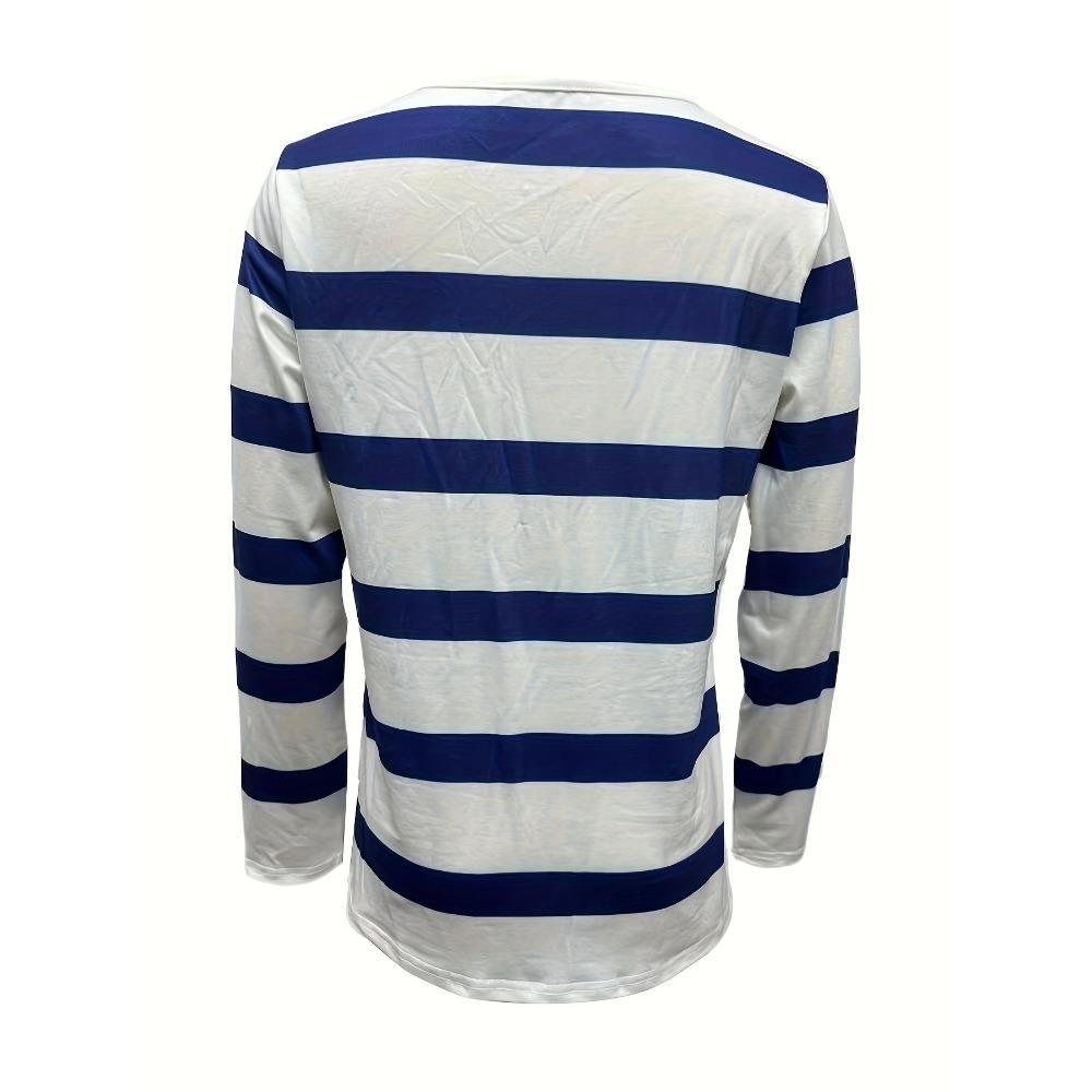 Casual Fashion Holiday Women's Regular Version Striped Printed Zipper V-Neck Long Sleeve T-Shirt