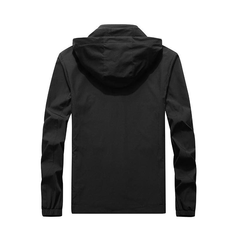 Herren Frühling und Herbst Neue Jacken Casual Herren Einfache Mode Kapuzenjacken Oberbekleidung Trendy Männer