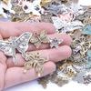 30pcs/Lot Vintage Metal Pentagram Charm Steampunk Charms For Jewelry Making Supplies Small Pendant Accessories Bulk DIY Earrings