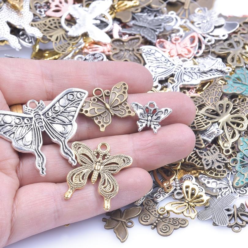 30pcs/Lot Vintage Metal Pentagram Charm Steampunk Charms For Jewelry Making Supplies Small Pendant Accessories Bulk DIY Earrings