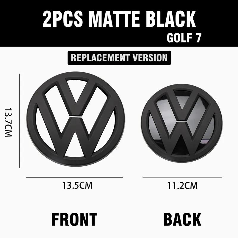 For VW VOLKSWAGEN New 1/2Pcs Car Front Bonnet Grill Rear Trunk Emblem Logo Cover Replacement Badge For Volkswagen VW Golf 7 MK7