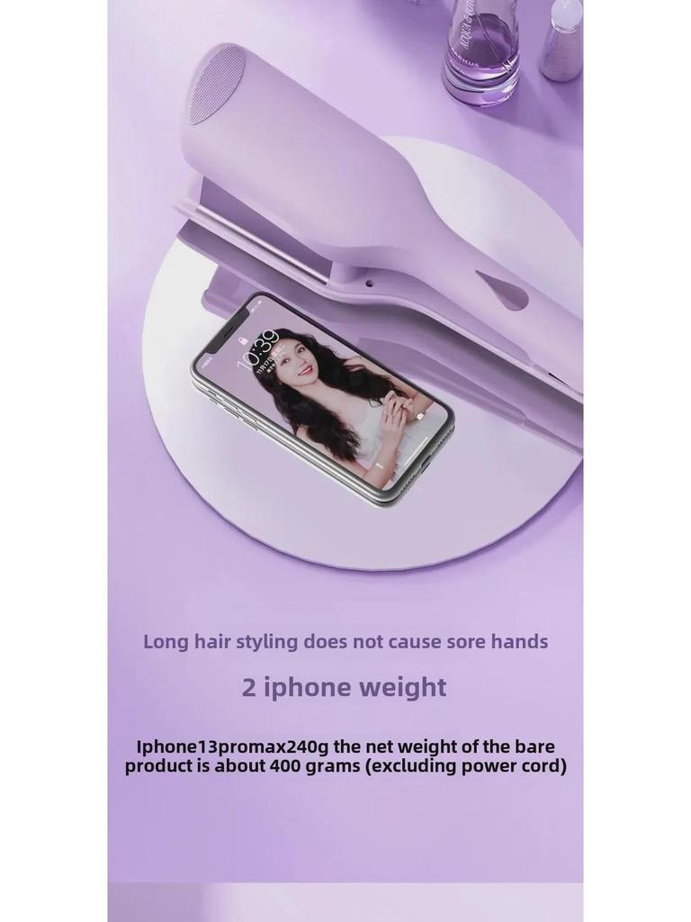 Compact Curling Iron for Short Hair - Water Wave Styling Tool for Effortless Curls