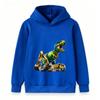 Kids Boys Girls Hoodie Sweatshirt Cool T-Rex Dinosaur Excavator Dump Truck Print Casual Pullover Hooded Tops for Construction Dino Fans