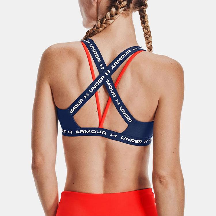 Under Armour Crossback Low-Intensity Quick-Dry Printed Sports Tank Top Women Tops Blue 1361033-404