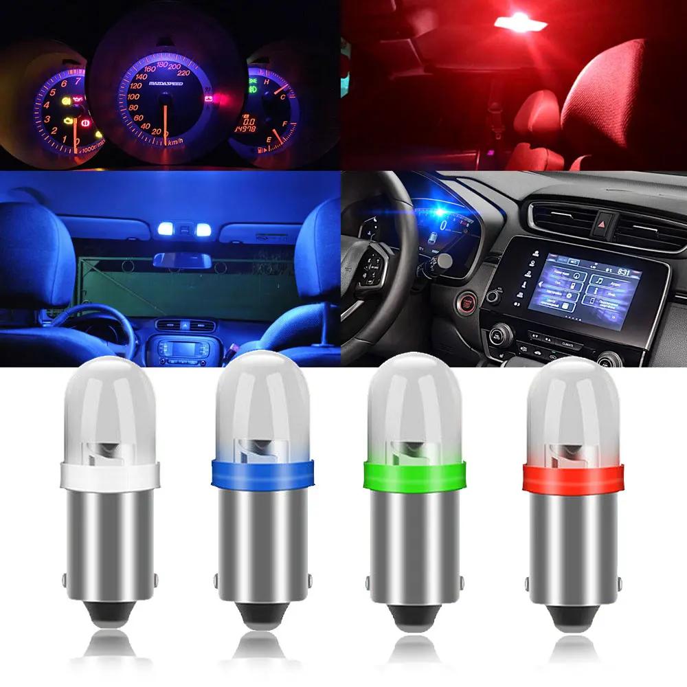 10Pcs Universal BA9S Protruding Automotive LED Car Interior Instrument Dash Panel Circular Light Bulbs Car Accessories Car Light