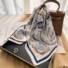Foulard Quadrato in Seta Stampa Moda Lusso 70*70Cm Fascia Morbida in Raso per Capelli Foulard Cravatta Fascia per Capelli Femminile Foulard Nastro per Borsa