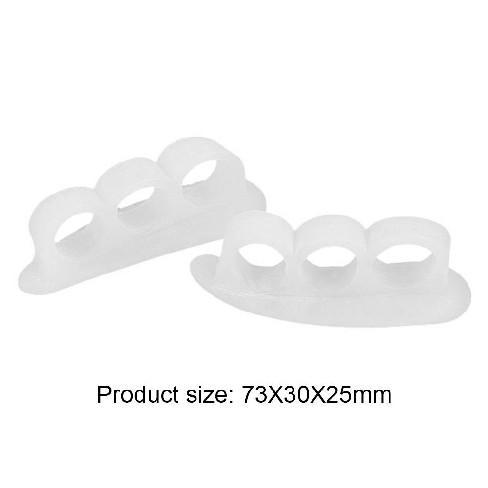 Silicone Toe Varus Corretcor Ergonomic 3-Hole Overlapping Toe Corretcor Elastic Bent Toes Straightener Soft for Foot  Relief