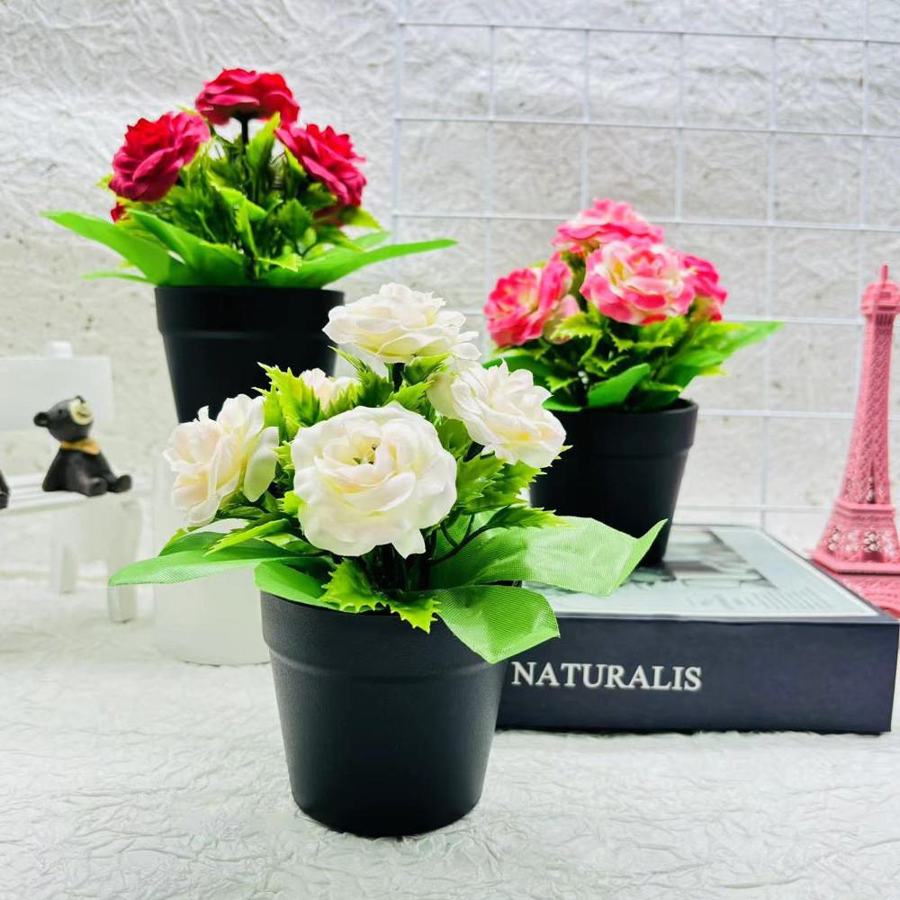 Bonsai Realistic Rose Room Decoration For Store Window Display And Events