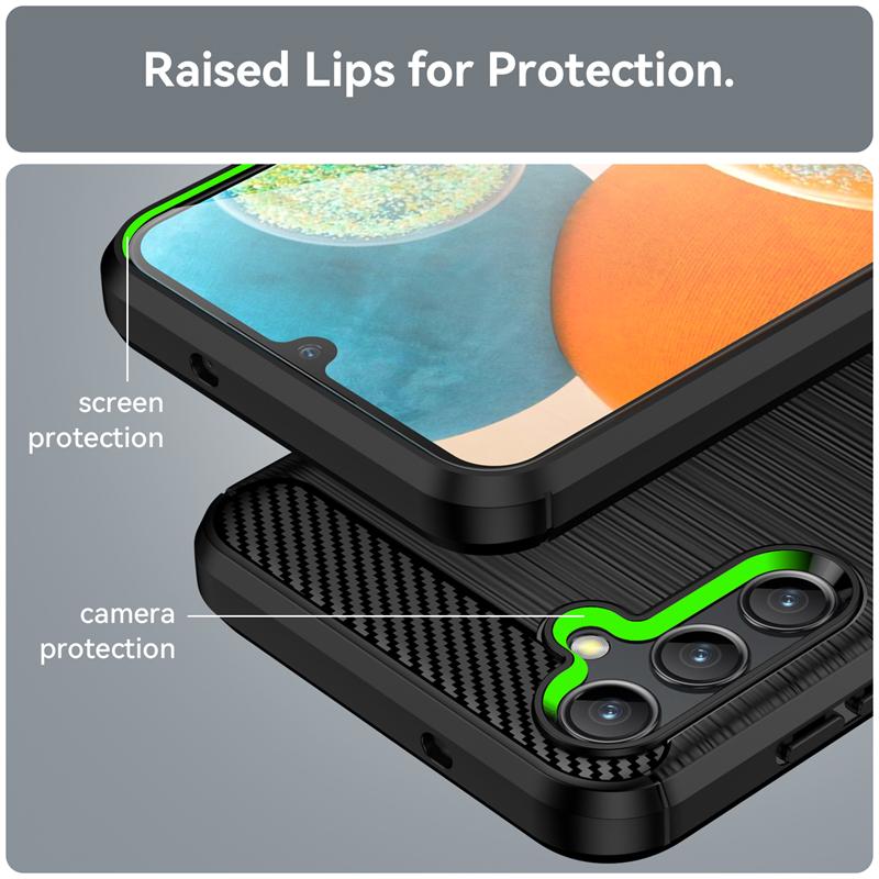For Samsung Galaxy A14 Case Anti-knock Silicon Carbon Fiber Back Cover For Samsung A14 A04S A34 A54 Case For Samsung A14 5G Case