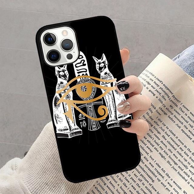 

Autumu Egyptian Hieroglyphics Symbols Phone Case Cover for iPhone 17 Air 16 16e 15 12 11 13 14 Pro Max Plus Coque iPhone 16e