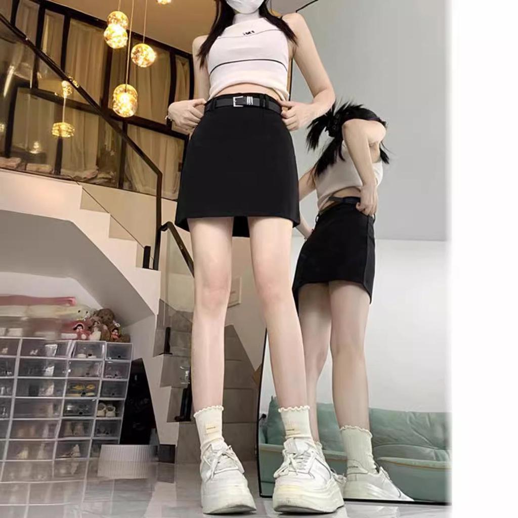 Women's High Waist Gray Retro Bodycon Midi Skirt - Early Spring 2024 Collection