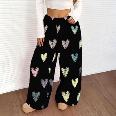 Women's Casual Fashion Print  Loose Straight,Leg Pants