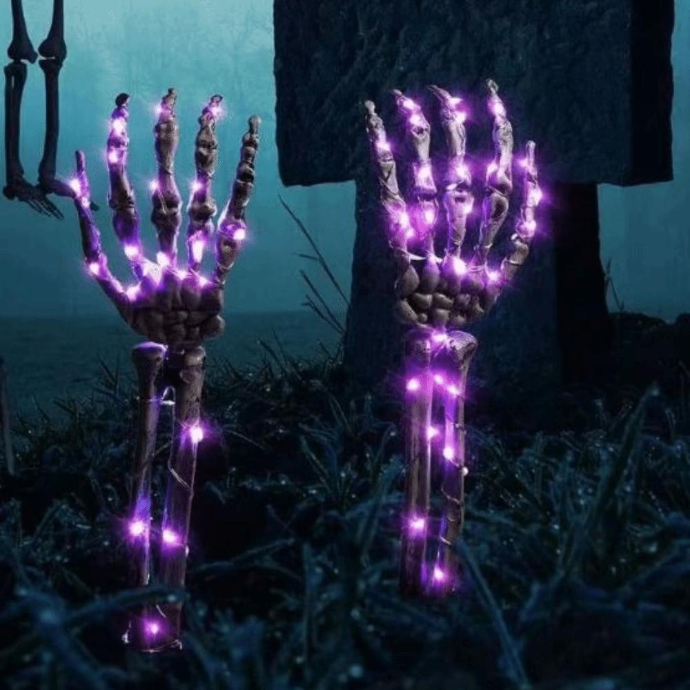 Exquisite Leuchtende Skeletthand Requisiten Handgefertigte Geister Skeletthand Lampe Innen Außen