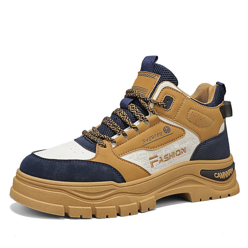 

2024 autumn and winter velvet thickened warm cotton shoes thick-soled outdoor work help Martin boots trendy tooling shoes board shoes 39