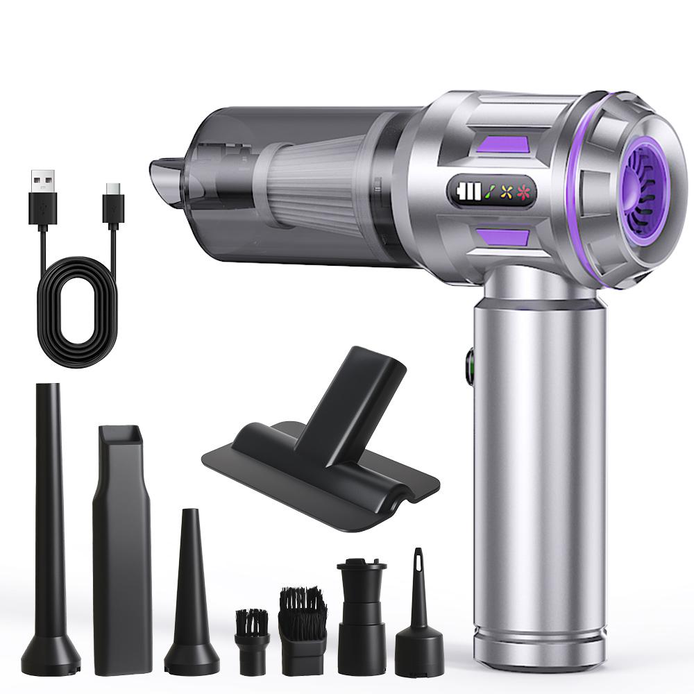 2025 Turbo Jet Fan Handheld Vaccum Cleaners Car Hand Tools Wireless Strong Blowing/Suction Cleaner Quick Inflation Air Duster