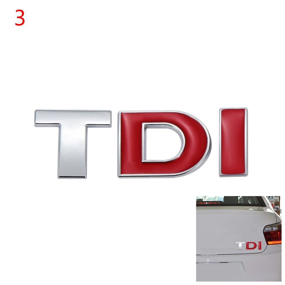Emblema Badge DIY TDI 3D Decalcomania Auto Cofano Bagagliaio Adesivo Auto Portellone Veicolo