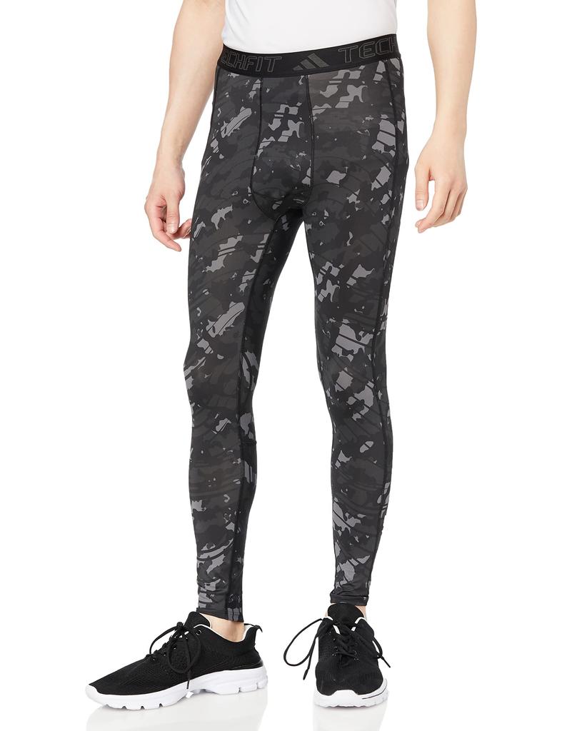 Adidas Sports Tights Tech Fit Print Training Tights MMH56 All-Over Men's Black/Print (HS7569)
