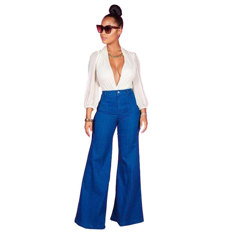 2022 Women's Bell Bottom Denim Long Pants - In Stock Spring Collection