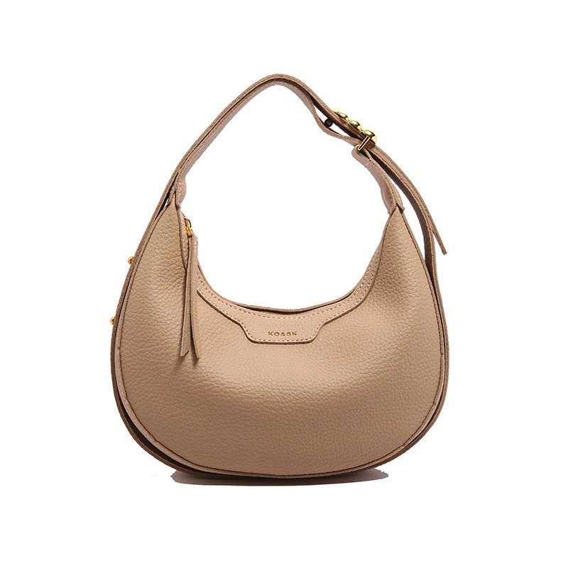 Urban Style Small Moon Bag With Stitching Details For Everyday Use