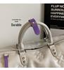Fashionable PU Embossed Women's Handheld Travel Bag - Large Capacity Carry-on with Wet/Dry Separation for Business and Fitness.