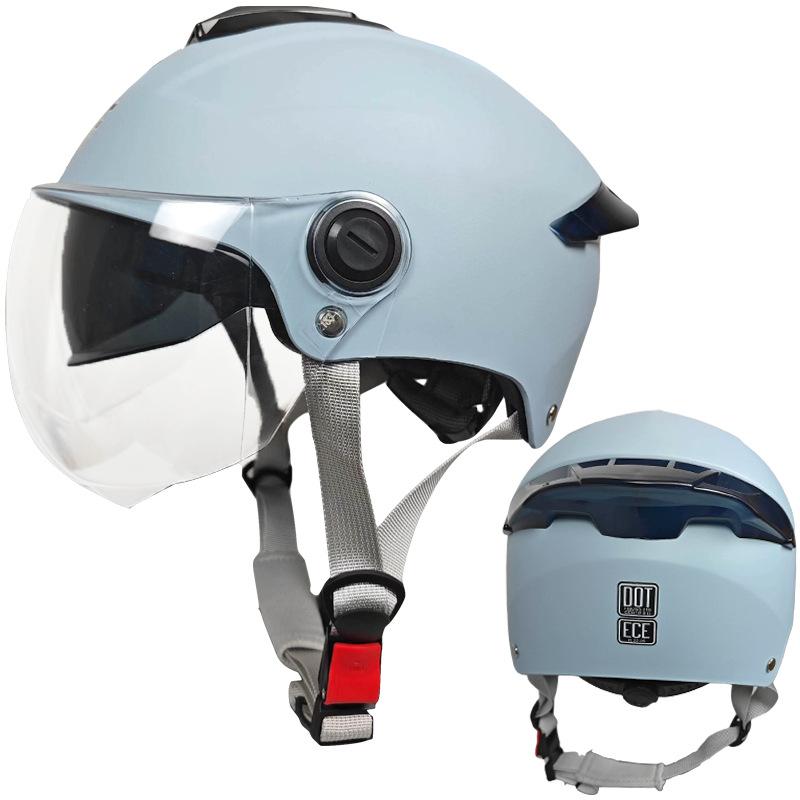 Anti-fog Dual Lens Electric Car Helmet for Men and Women All Seasons Universal Half Helmet