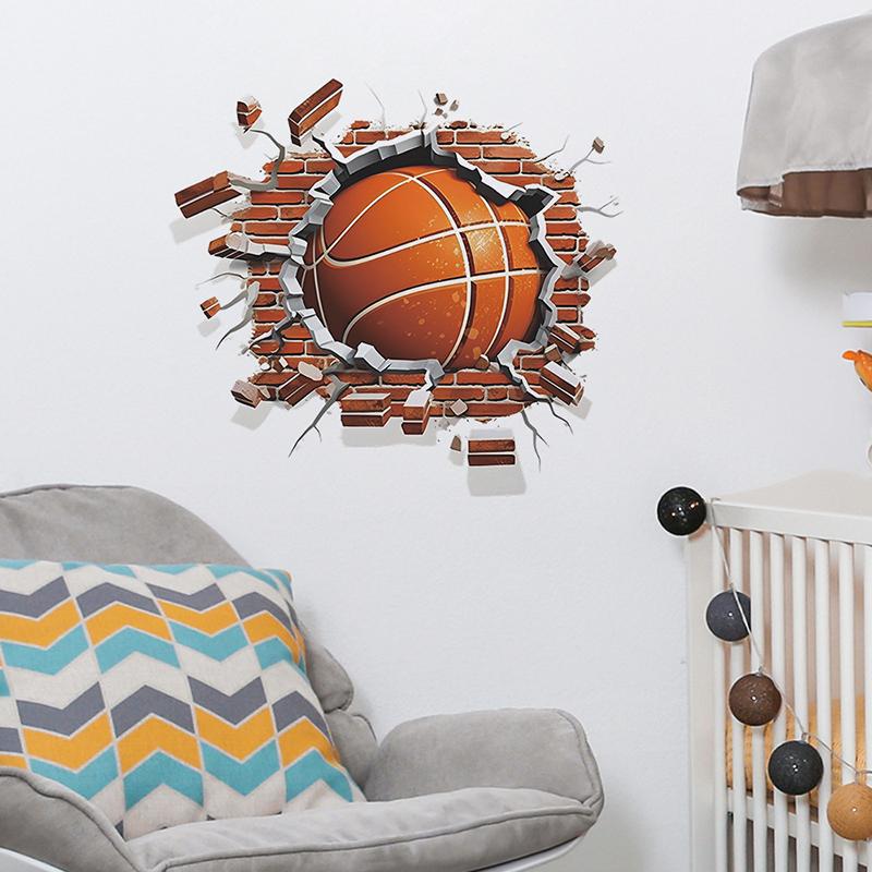 Basketball Wall Sticker Sports Boys Bedroom Art Wall Sticker Children'S Room Nursery Decoration