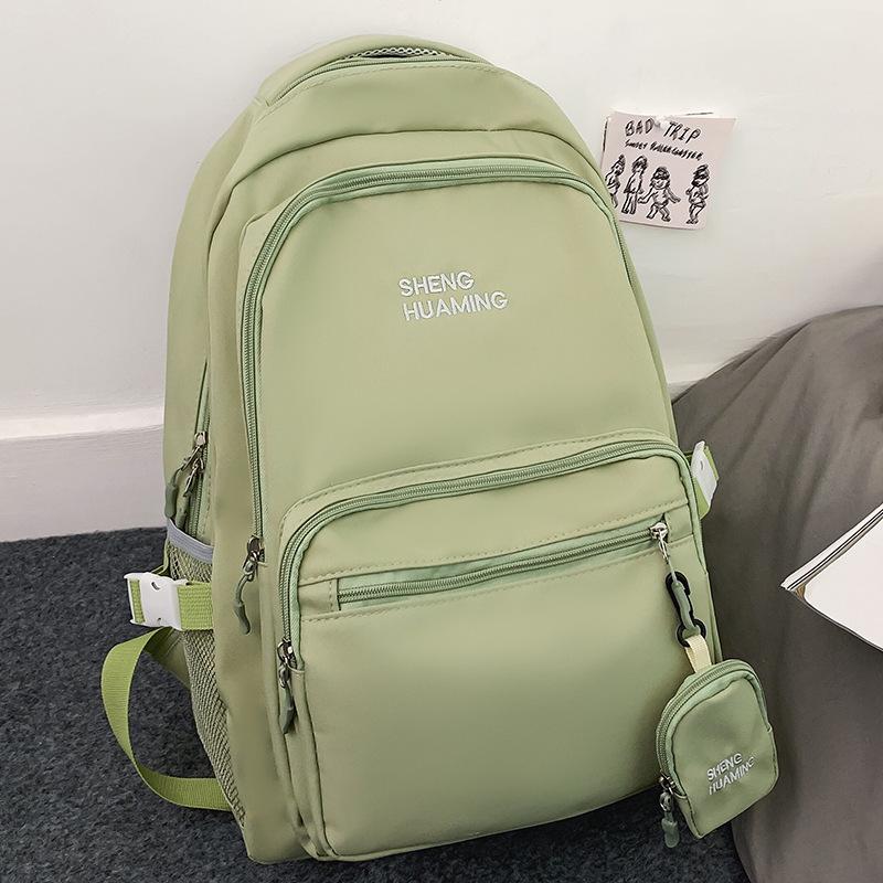 Men's College Students Solid Color Middle School Students Junior High School Students Female Backpack