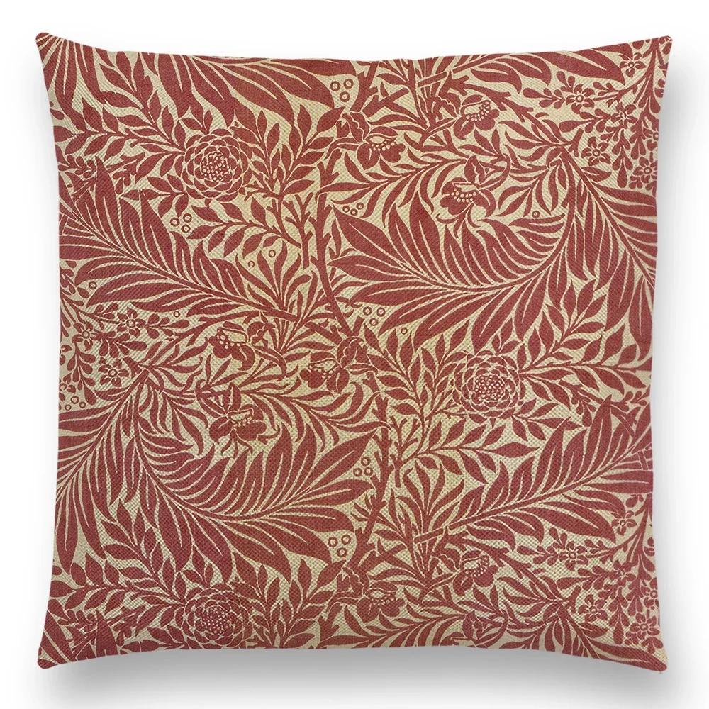 William Morris Thief Red Cushion Cover  Luxury Throw Pillow Home Decor for Sofa Living Room Pillow Case ///