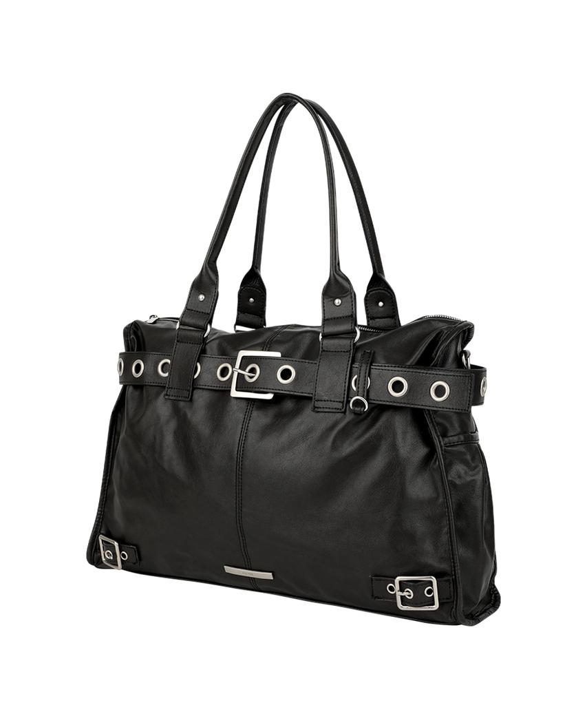 Illigo Belted Square Tote Bag Black