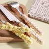 4-teiliges/Set Luxus Keramik Perlen Griff Besteckset Messer Gabel Löffel Kreativer Niedlicher Suppenlöffel Westliches Essen Steakmesser Löffel Gabel