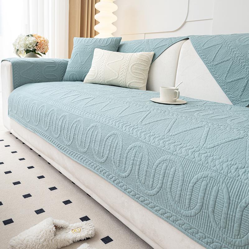 Washed Cotton Fabric Sofa Cushion Four Seasons Universal Non-Slip Seat Cushions Simple Modern Light Luxury Sofa Cover Cover Cloth