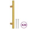 Furniture Handles 20 Pcs Golden 96 Mm Stainless Steel