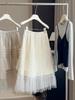 Women's Spring A-line Mesh Lace Cake Skirt - Gentle, Sweet, Fluffy Midi Design
