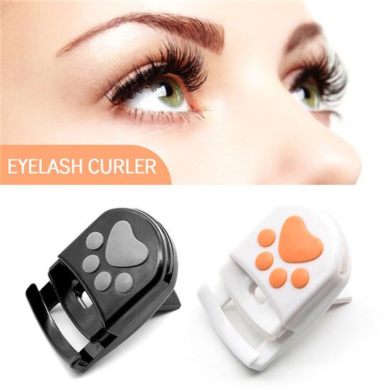 Mini Eyelash Clip Cute White Bear Claw Eyelash Curler Portable Novice Easy To Use