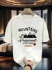 Men'S & Women'S Mountain Graphic T-Shirt - Soft Breathable Casual Tee with Mountain Landscape Print, All-Season Comfort Fit Short Sleeve Round Neck Fo