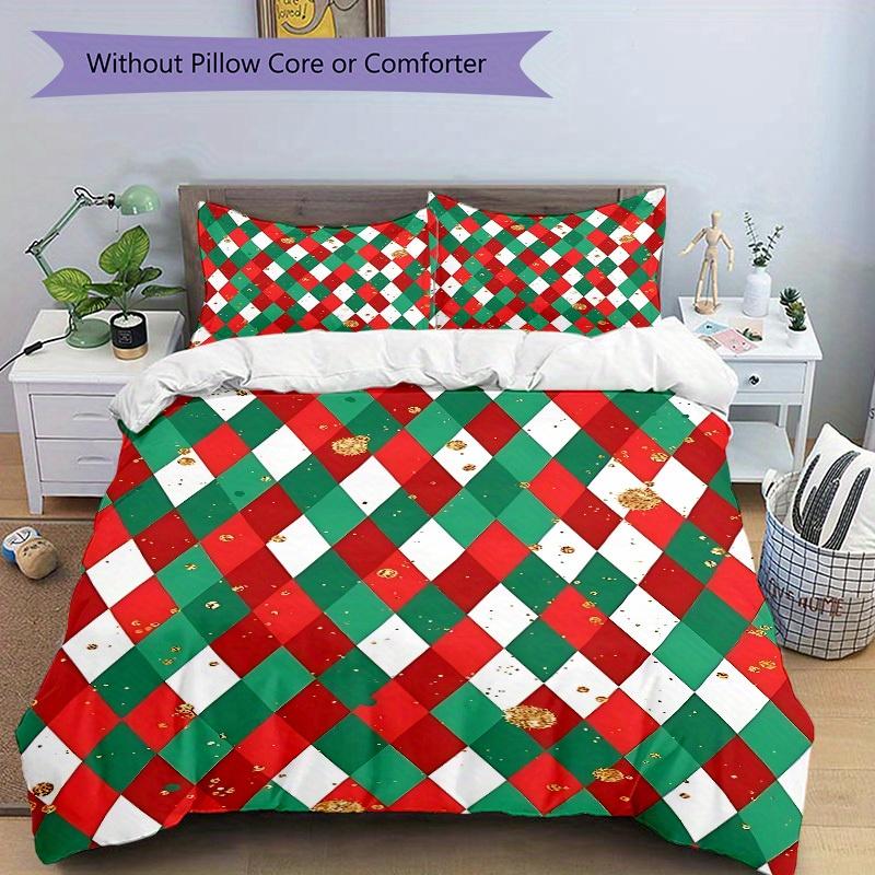 3pcs Christmas Wrapping Paper Bedding Set, Breathable and Soft, Suitable for All Seasons, Ideal for Home Use, Suitable for Bedroom Decor yy250821211