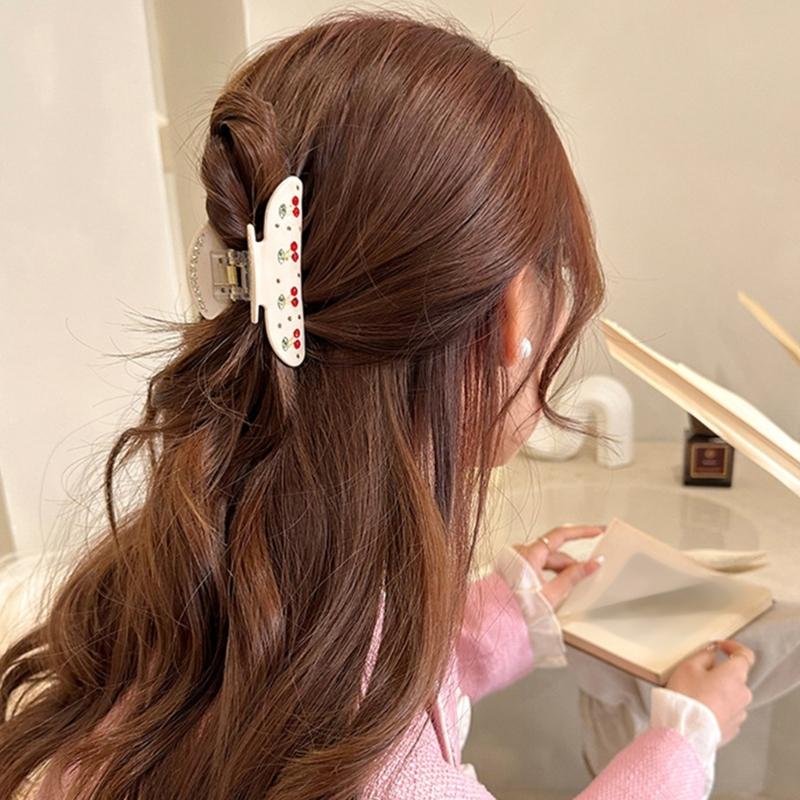 Trendy Acetate Hair Clip Strong Clasp For Long Hair Smooth Clip Lightweight Everyday Use