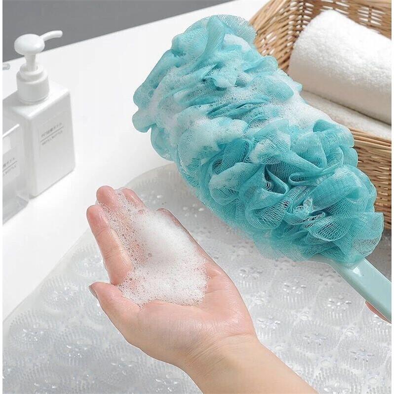 Long Handle Bath Brush with Scrub Ball and Massage Back Scrubber