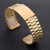 Silver Gold Black Stainless Steel Watch Strap Folding Safety Clasp Metal Watchband 18mm 20mm 22mm Universal Bracelets for Seiko