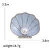 Classic Enamel Shell Brooches for Women Unisex Rhinestone Ocean Pins Friend Event Party New Gifts Jewelry Decoration Accessories