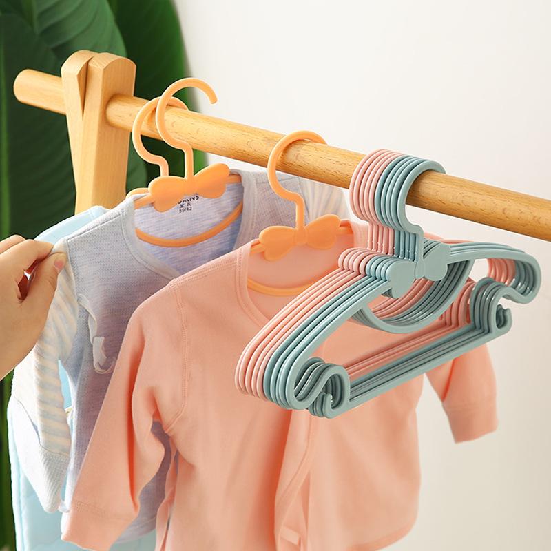 Multi-functional Kids' Plastic Hanger: No-Trace Clothes Drying Rack for Baby and Pants
