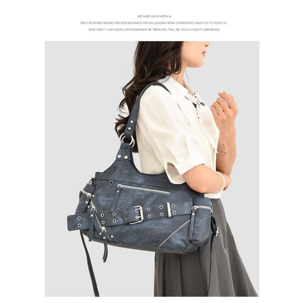 Handbag Women PU Multi Pocket Adjustable Strap Office Daily