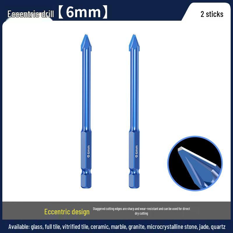 Blue Victory Super Hard Angled Tile and Concrete Drill Bit Set