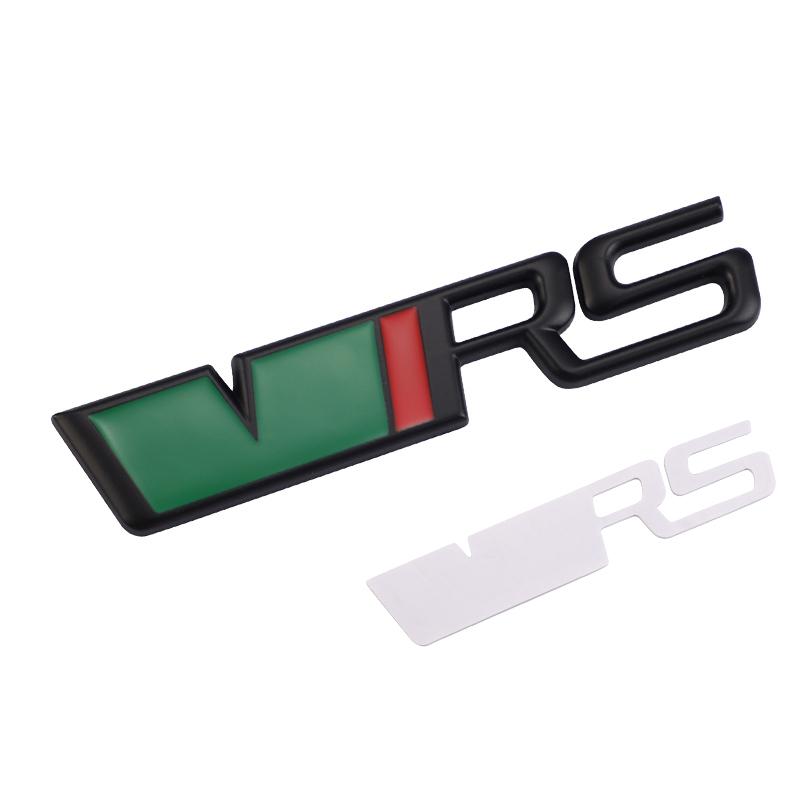 AAAJB1 1Pcs Car Badge Sticker Letters Emblem Front Grille Body Decal For Skoda Octavia Superb Rapid Kodiaq Karoq Fabia Kamiq Vision RS