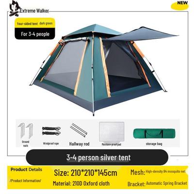 Jibuzhe Fully Automatic Quick-Opening 3-4 Person Camping Tent