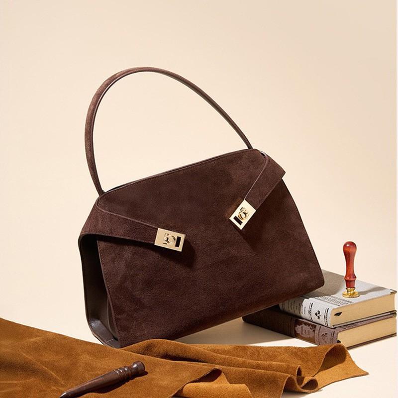 Bags Women s Commuting Retro Large-capacity Handbag Satchel All-matching Matte Classic Tote Bag Light Luxury Niche 35x15x25