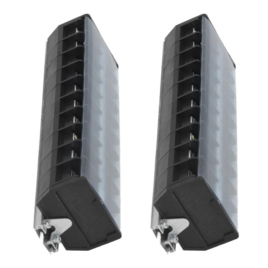 Pair 660V 100A Dual Rows Wire Terminal Block Screw Barrier Strip for Power Distribution Systems T10010